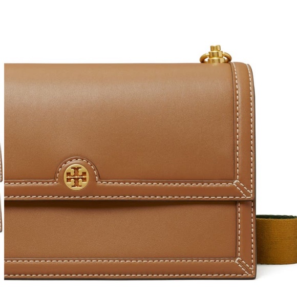 Tory Burch T Monogram MINI Leather Shoulder Bag in Moose - Picture 2 of 16